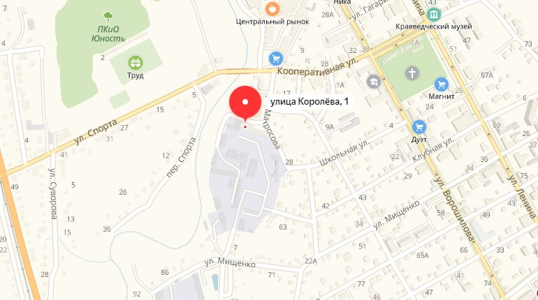 Апшеронск краснодарский край карта города с улицами